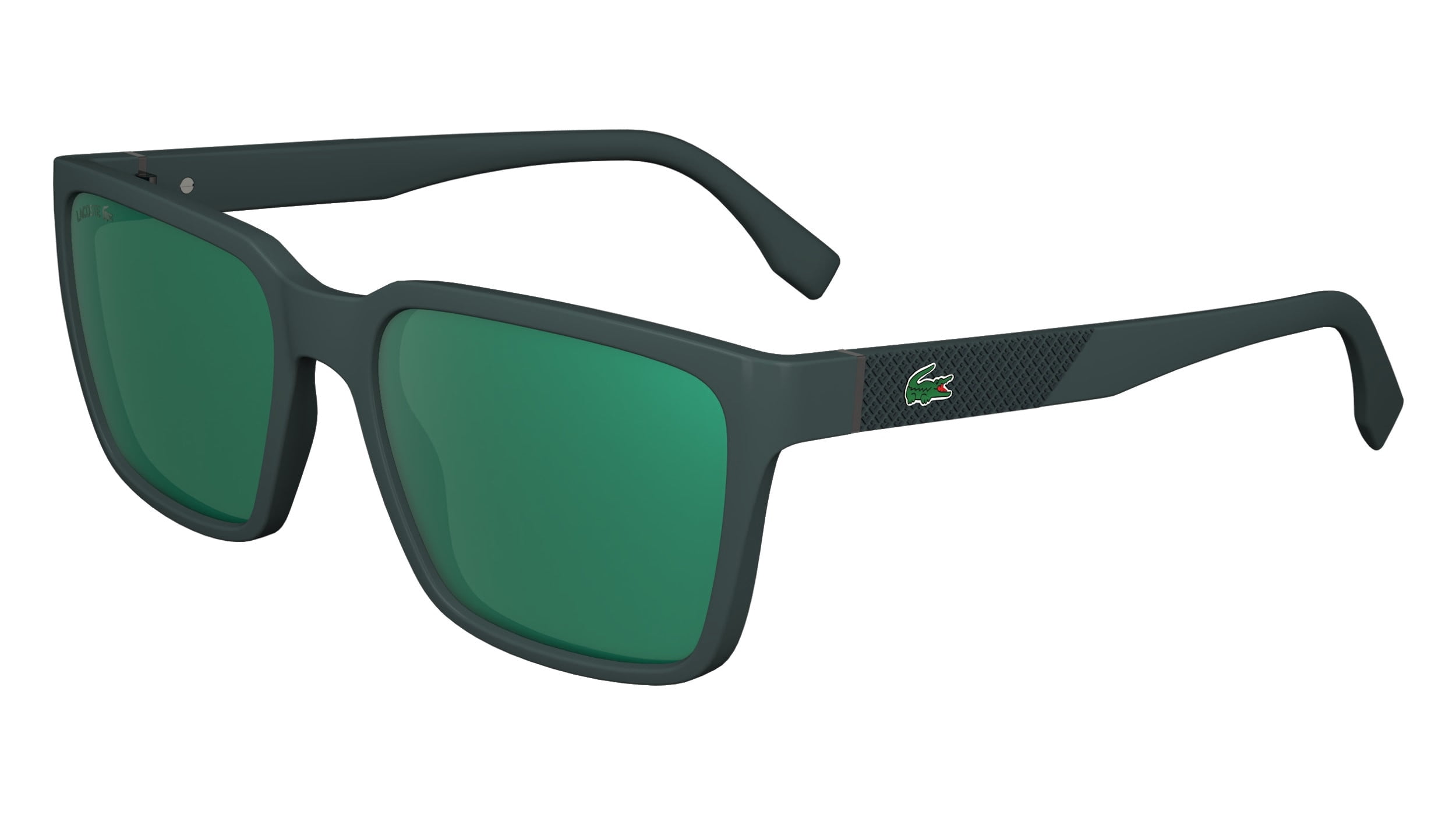 ルイコス　 Lacoste Adult Men's Matte Green Soft Square Sport Sunglasses