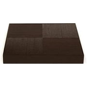 Simply Bamboo Brown Square Ribbed Bamboo Serving Tray - 16
