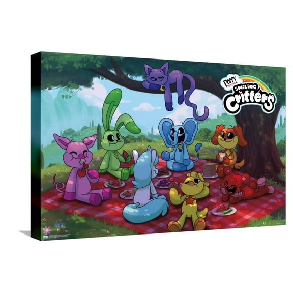 Poppy Playtime: Chapter 4 - Smiling Critters Picnic Canvas Wall Poster, 14.725" x 22.375"