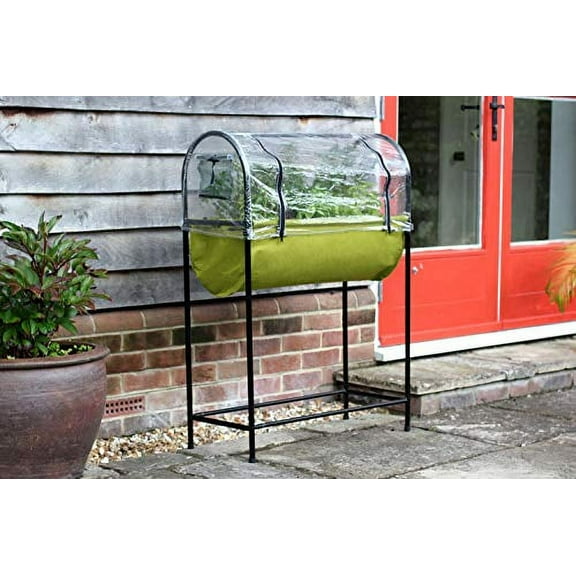 Tierra Garden Haxnicks Vigoroot EasyTable Garden with Cover, Self Watering, Outdoor Greenhouse Protects Your Herb Garden and Vegetables, 50–VIG150