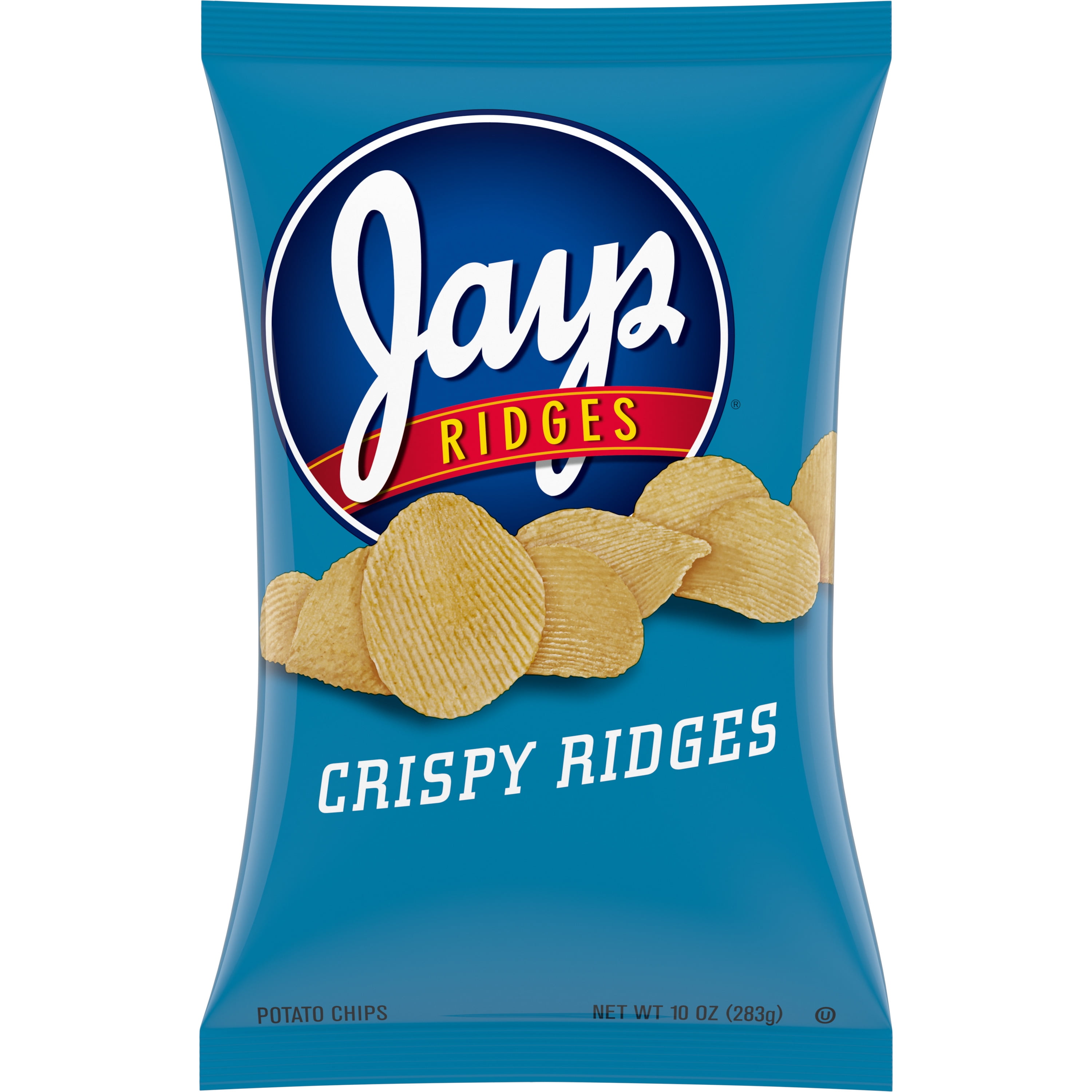 Jays Crispy Ridges Potato Chips, 10 Oz