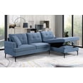 thumbnail image 2 of Upholstered Right-Hand Chaise in Blue, 2 of 2
