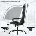 thumbnail image 3 of BestOffice Racing Style Gaming Chair with Adjustable Pillows and Reclining Backrest for Unisex Gamers(Grey), 3 of 7
