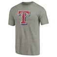 thumbnail image 2 of Men's Ash Texas Rangers Distressed Team Tri-Blend T-Shirt, 2 of 3