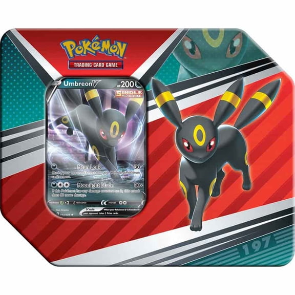 Pokemon V Heroes Umbreon Tin Set (5 Booster Packs & Foil Card)
