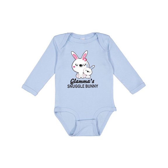 Inktastic Glammas Snuggle Bunny Easter Boys Long Sleeve Baby Bodysuit