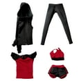 thumbnail image 1 of Figura de mujer a escala 1/6, ropa con capucha, chándal, conjunto deportivo para entrenamiento, pantalones deportivos Rojo, 1 of 7