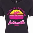thumbnail image 4 of Inktastic Summer Enjoy the Sunshine Jacksonville Florida in Pink Women's T-Shirt, 4 of 5