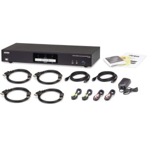 - Aten 2-Port USB 3.0 4K DisplayPort Dual Display KVMP Switch