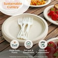 thumbnail image 3 of Compostable Cutlery with Napkin 6" - TPLA, Assorted and Wrapped - 250 Pack, 3 of 8