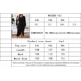 thumbnail image 5 of Plus Size Womens Black Pleated High Waist Midi Dress Long Sleeve Knitted Bodycon Workwear Winter, 5 of 5
