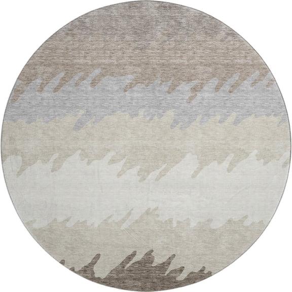 Dalyn Rugs Premium Machine Washable Mayfield AMF736 Taupe 8' x 8' Round Rug