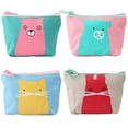 thumbnail image 1 of ZECATL Pack of 4 Canvas Coin Purse Change Cash Bag Zipper Small Purse Wallets, 1 of 5