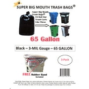 65 Gallon Trash Bags - Super Big Mouth Trash Bags® - 3 Count