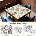 thumbnail image 6 of Mahjong Mat 31.5" x 31.5" Hand Drawn Oyster Lemon Green Leaves Non-Slip Noise Reduction Mahjong Tiles Table Cover for Dominoes Poker Card Board and Tile Games, 6 of 6