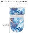 thumbnail image 6 of COEQINE Blue Marble Butterfly Toilet Lid Dust Cover 2 Pcs Set, Machine Washable Elastic Bottom Stretchable Bathroom Toilet Lid Cover, Fits Most Tanks & Lids, 6 of 7