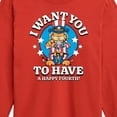 thumbnail image 3 of Garfield - Want You To Have A Happy Fourth - Toddler & Youth Long Sleeve Graphic T-Shirt, 3 of 5