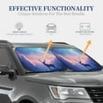 thumbnail image 3 of Kdxio Night Sky Elk Print 2-Piece Sun Shade Front Windshield - Foldable Car Front Window Sunshades for Most Sedans SUV Truck, 3 of 6