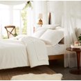thumbnail image 5 of Twin Comforter Set, Bed in a Bag Ivory White 5-Pieces, Botanical Pattern, All Season Comfortable Seersucker Bedding with Comforter, Sheets, Pillowcase & Shams (Twin, 66"x86"), 5 of 16