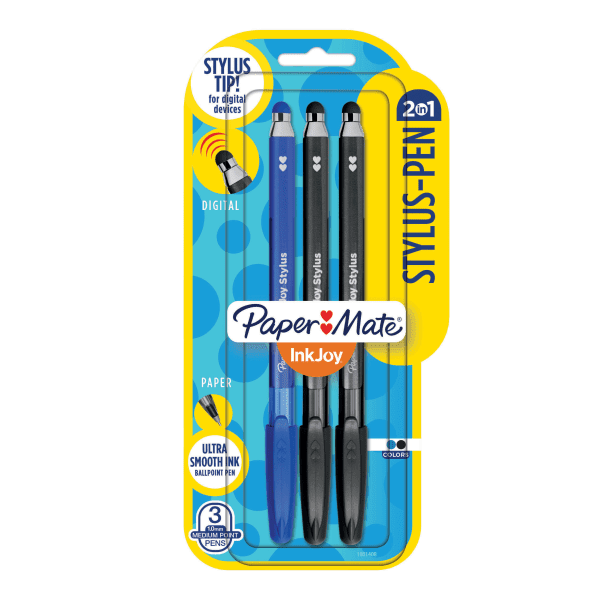Paper Mate® InkJoy® 100ST 2In1 Ballpoint Stylus Pens, Bold Point, 1.0