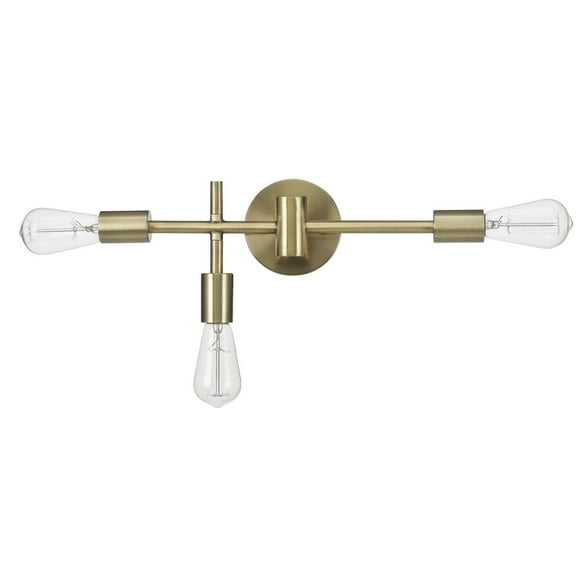 Hollins 18" 3-Light Vanity Light, Matte Brass