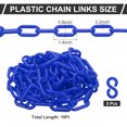 thumbnail image 2 of Uxcell Plastic Chain Links 10ft Safety Chains Chains Barriers 0.24" Blue, 2 of 7