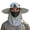 Grey, variant on Ventilated Summer Sun Hat with Integrated Fan and Wide Brim for Outdoor UPF During Fishing and Beach Activities