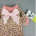 thumbnail image 5 of Fitwarm Leopard Ribbon Soft Velvet Dog Pajamas for Pet Dog Clothes Comfy Pjs Small, 5 of 7