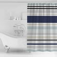 thumbnail image 2 of Shower Curtain Bathroom Set Abstract Geometric Stripes Waterproof Fabric Shower Curtains with Grommets&Hooks Simple Minimalist Art Privacy Bath Curtain for Bathtub 72x84in, 2 of 7