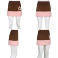 thumbnail image 4 of Jupe Courte Vintage en Tricot Doux pour Femmes, Taille Basse, Patchwork, Mode Urbaine, 4 of 6