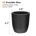 thumbnail image 5 of Nelyrho #2-2.6kg Premium Graphite Crucible (Silicon Carbide Clay) - 1800°C/3272℉ High Temp - Melts Alum, Gold, Silver, Copper, Brass - Long Lasting, 5 of 9