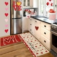 thumbnail image 4 of Valentine''s Day Kitchen Mats Set of 2, Red Love Heart Decorative Kitchen Rugs Romantic Kitchen Mats for Floor Non Slip Anniversary Wedding Party Home Decor 17x29 and 17x47 Inch, 4 of 6