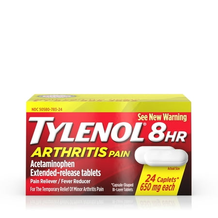 Tylenol 8 Hour Arthritis Pain Tablets with Acetaminophen, 24 (Best Gel For Arthritis)