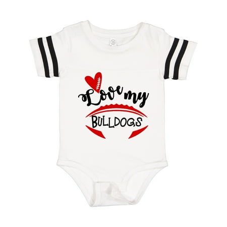 

Inktastic Love My Bulldogs Football Gift Baby Boy or Baby Girl Bodysuit