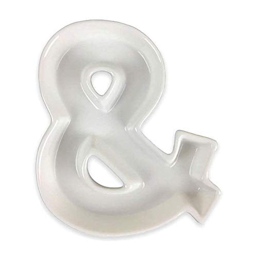Decorative Dishes for Weddings 5.5inch White Ceramic Letter Dish Baby Showers Just Artifacts Letter: J Anniversarys Birthday Parties and Life Celebrations! 