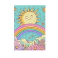 thumbnail image 6 of Yayeee Garden Flag 28" x 40" Double Sided Outdoor Yard Lawn Holiday Decorations, Retro Blue Rainbow, 6 of 6