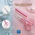 thumbnail image 7 of Small Travel Craft Scissors Set for Sewing Embroidery Paper Cutting Knitting  Stainless Steel High Precision Sharp Tip Safety Cases, 7 of 7