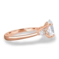 thumbnail image 2 of solitaire jewels 2.5CT Muse setting Oval Moissanite Engagement Ring For Women, 10K Rose Gold, 2 of 7