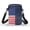 American Flag Print, variant on POLERO With Adjustable Shoulder Strap Mini Crossbody Bags for Travel Hiking, Polyester 2 Layer Phone Purse, Tropical Sunset Hibiscus