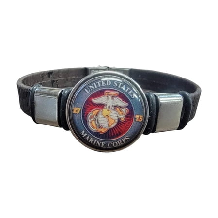 Marine Corps Green Cork Bracelet - Officially Licensed Military Merchandise