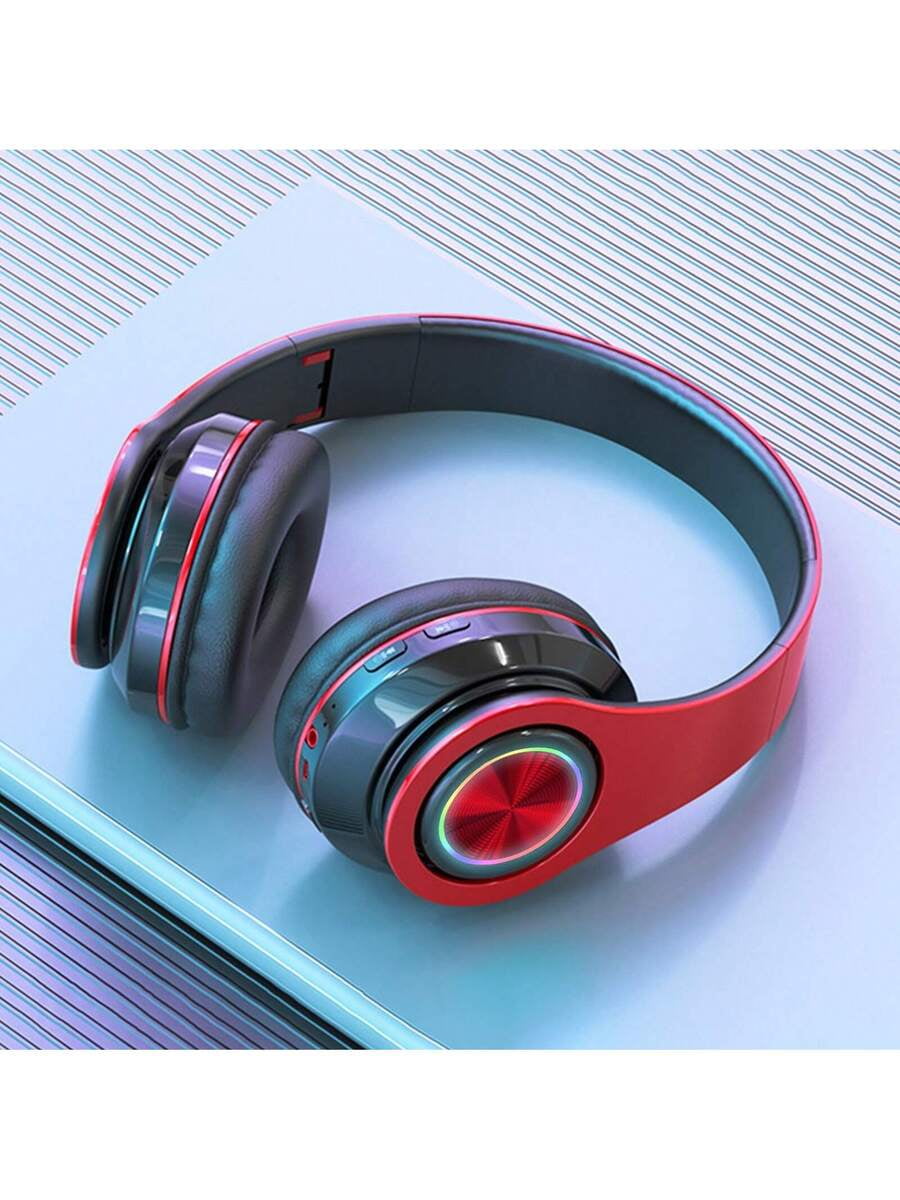 Wireless Gaming Headset With Microphone Bluetooth 5.2, Foldable Over Ear Headphones With Dual Wired/Wireless Mode, Long Battery Life, Lightweight Comfortable Design For PC Laptop Phone Travel Sports