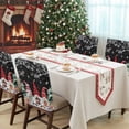 thumbnail image 4 of Christmas Chair Covers Set of 6 Dwarfs Snowflake Xmas Tree Bird Winter Black Chair Back Covers Stretch Removable Washable Slipcovers Protector for Dining Room Kitchen Party Decor, 4 of 5