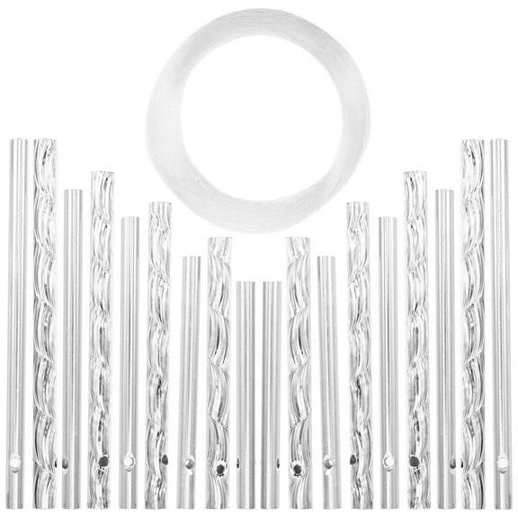 HOMEMAXS Wind Chime Craft Set 1 Set Diy Wind Chime Tubes Silver Metal Hollow Tube For Home Garden 4.52X0.24X0.24in