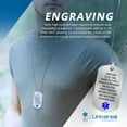 thumbnail image 6 of Medical Alert Dog Tags Necklace for Men - Customizable Laser Engraved 18 Lines, Stainless Steel Beaded 27” Chain with Emergency Medical Card & Personal Health Record Access, 6 of 8