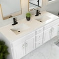 thumbnail image 2 of Camilla II Cultured Marble Vanity Top in White, 73-Inch, 2 of 20