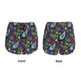 thumbnail image 3 of Balery Watercolor Floral Paisley Pantalones cortos deportivos para mujer con forro y dos bolsillos, elásticos, para entrenamiento, gimnasio, yoga-Medium, 3 of 7