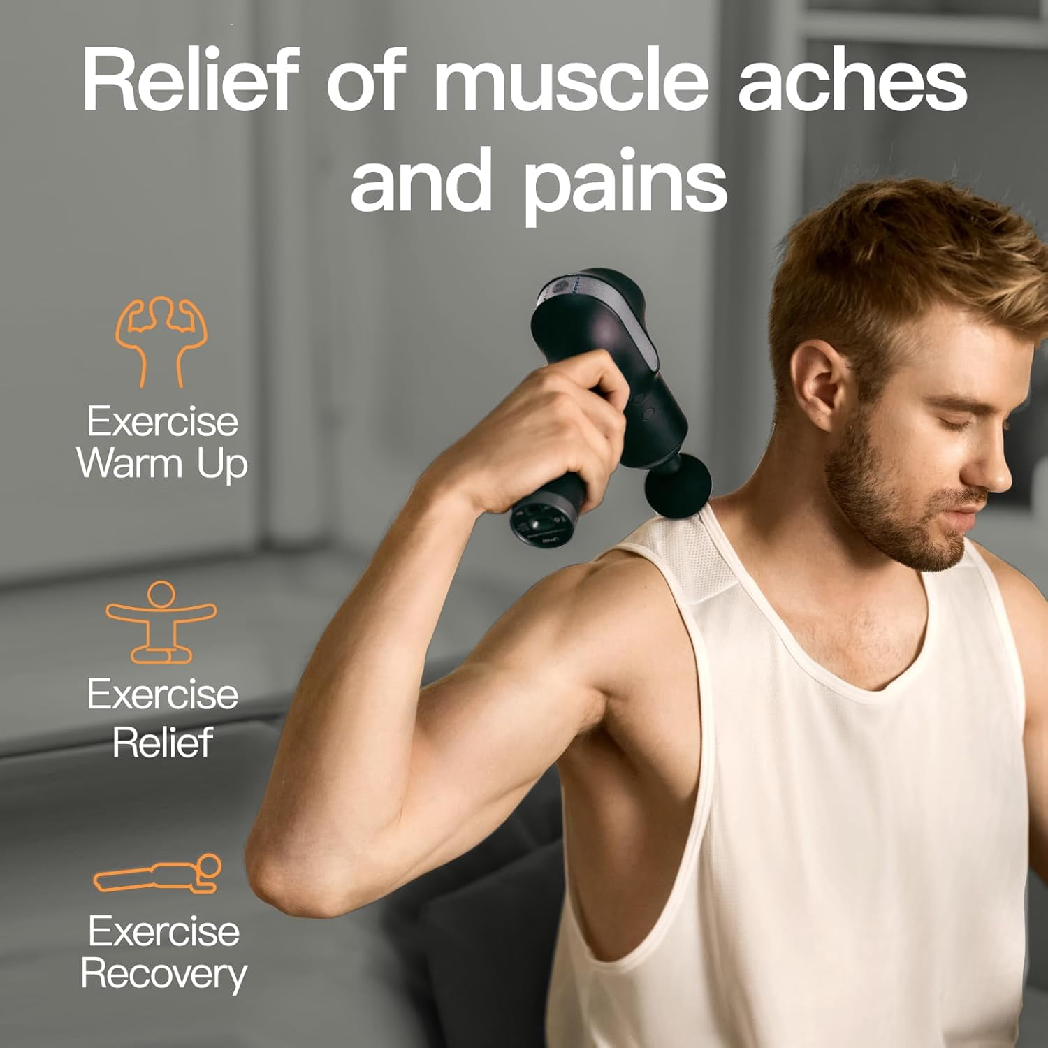 Percussion Massage Gun Deep Tissue Muscle Massager with 10 Attachments for Whole Body Pain Relief