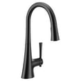 thumbnail image 1 of Moen 9126Bl Kurv Collection One-Handle Pulldown Kitchen Faucet Featuring Power Boost And Reflex, Matte Black, 1 of 5