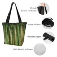 thumbnail image 4 of Pofeuu Green Bamboo Fence1 Print Women Fashion Shoulder Handbags Top Handle Satchel Bags Tote Shoulder Shopping Bag Stylish Canvas Tote Bag, 4 of 6