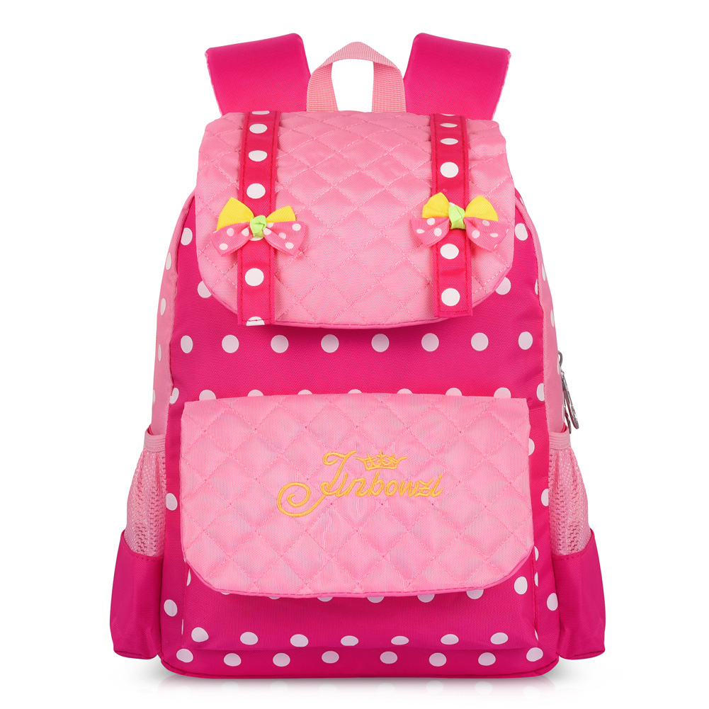 Vbiger School Backpack for Girls - Practical Student Shoulders Bag Multi-functional Nylon School Bag Daypack for Primary School Students - Red - image 2 of 11